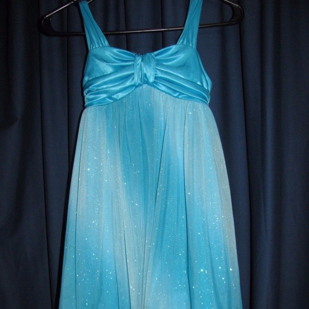 Girls size Sequin Hearts size 10 teal Easter dress